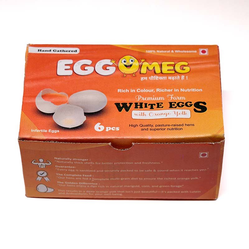 White Eggs with Orange Yolk