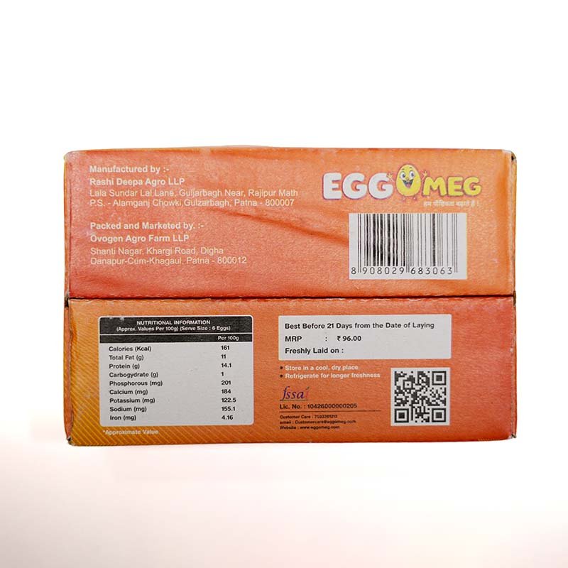 White Eggs with Orange Yolk